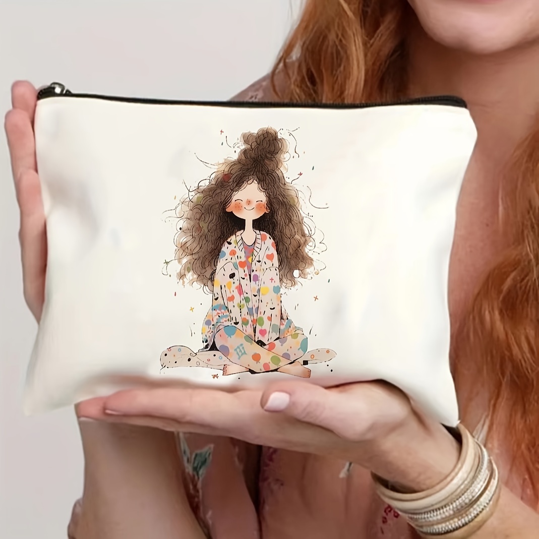 Kosmetiktasche Mit Reißverschluss – Ca. 24,6x17,3 Cm, Segeltuch, 3D-Druck, Vielseitig Für Make-up & Reisen