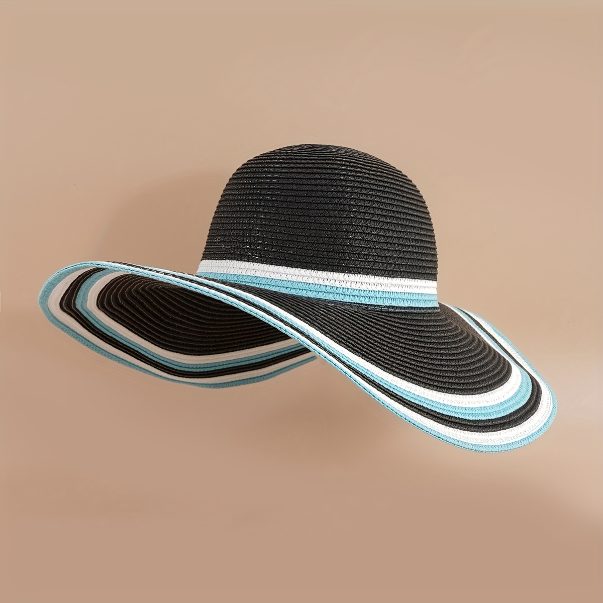 Summer Oversized Brim Beach Straw Hat For Men And Women Korean Version  Trendy Seaside Sun Protection Sunshade Sun Vacation All-match Big Brim Cool  Hat