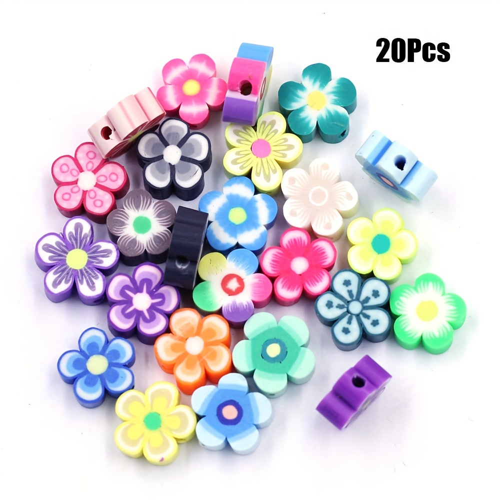 Polymer Clay Bead Kit Flower Smiley Face Beads Mixed Fruit - Temu