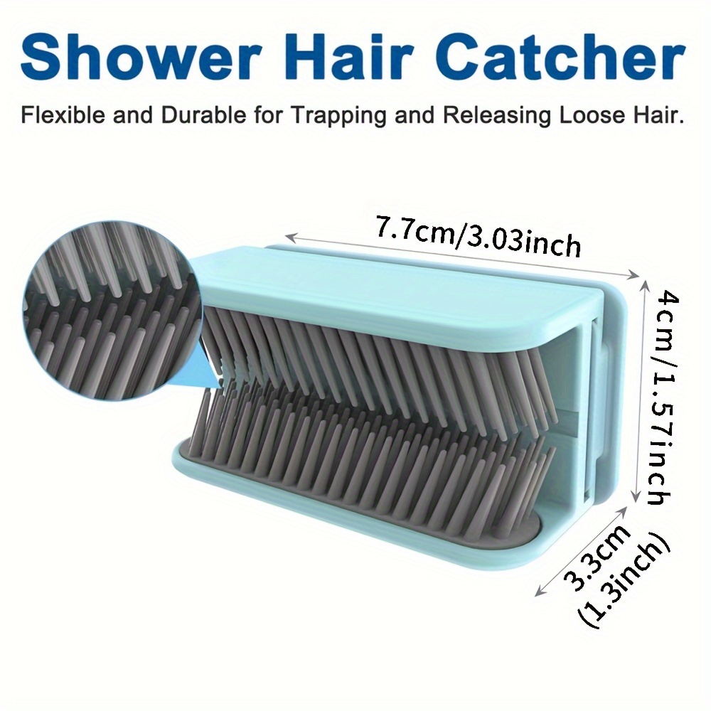 Hair Catcher Shower Wall, Hair Trap for Shower Drain, Silicone Hair  Catcher, Hair Collector for Bathroom Bathtub Drain Protector