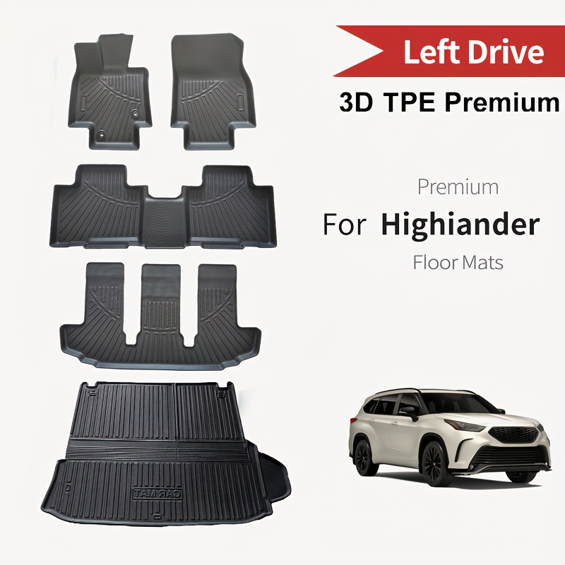 Vanseno Cargo Mat Compatible with 2024 Toyota Grand Highlander Trunk Liners  Rear Cargo Liner Trunk Mat for Toyota Grand Highlander Accessories 3D