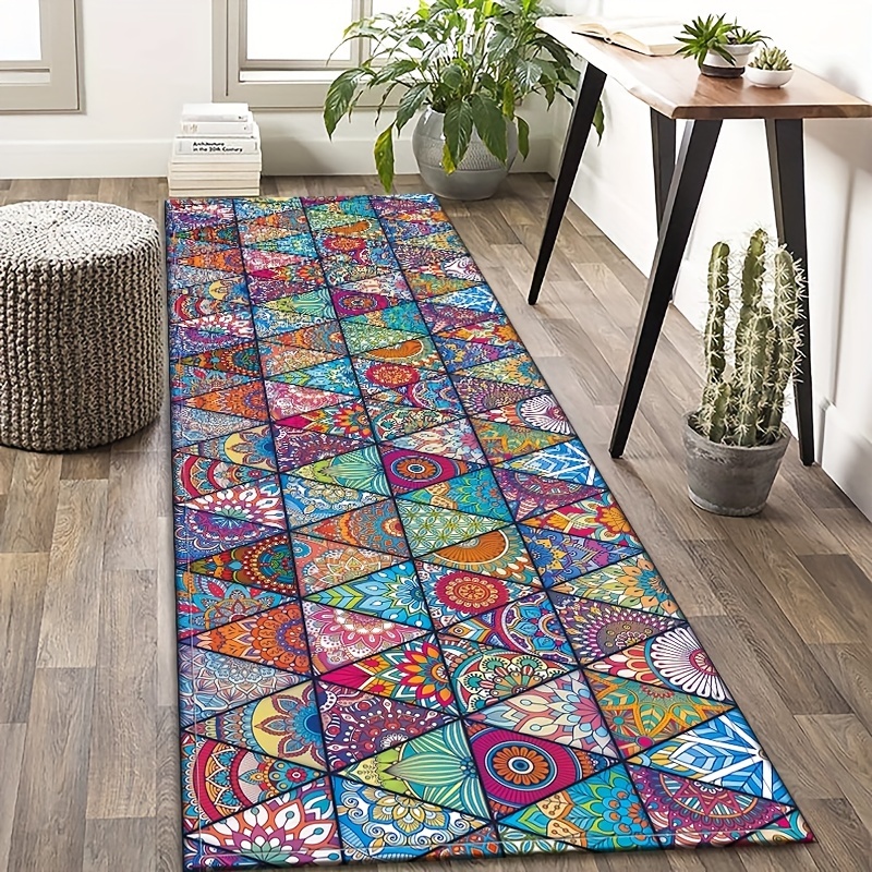 6 Styles Mandala Floor Mat,Kitchen Mats, Non-slip Mat & Kitchen Rug,Perfect  for Entry Way Kitchens and Bathroom(40*60/50*80/40*120/50*120/50*160cm)