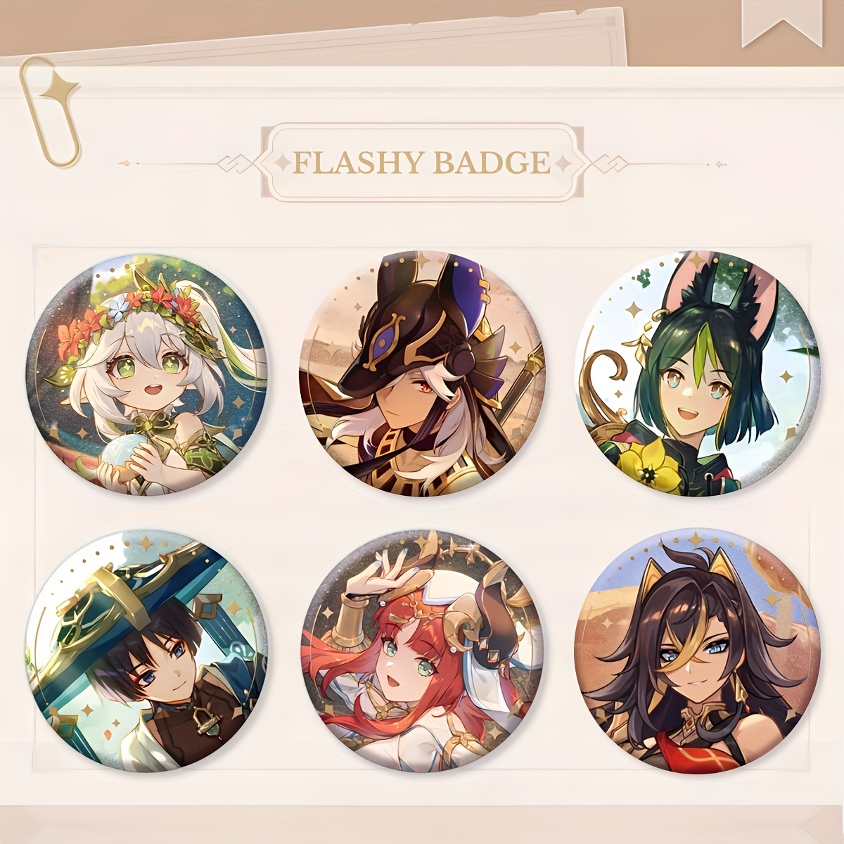 Cartoon Badges Character Figure Anime Tinplate Brooch