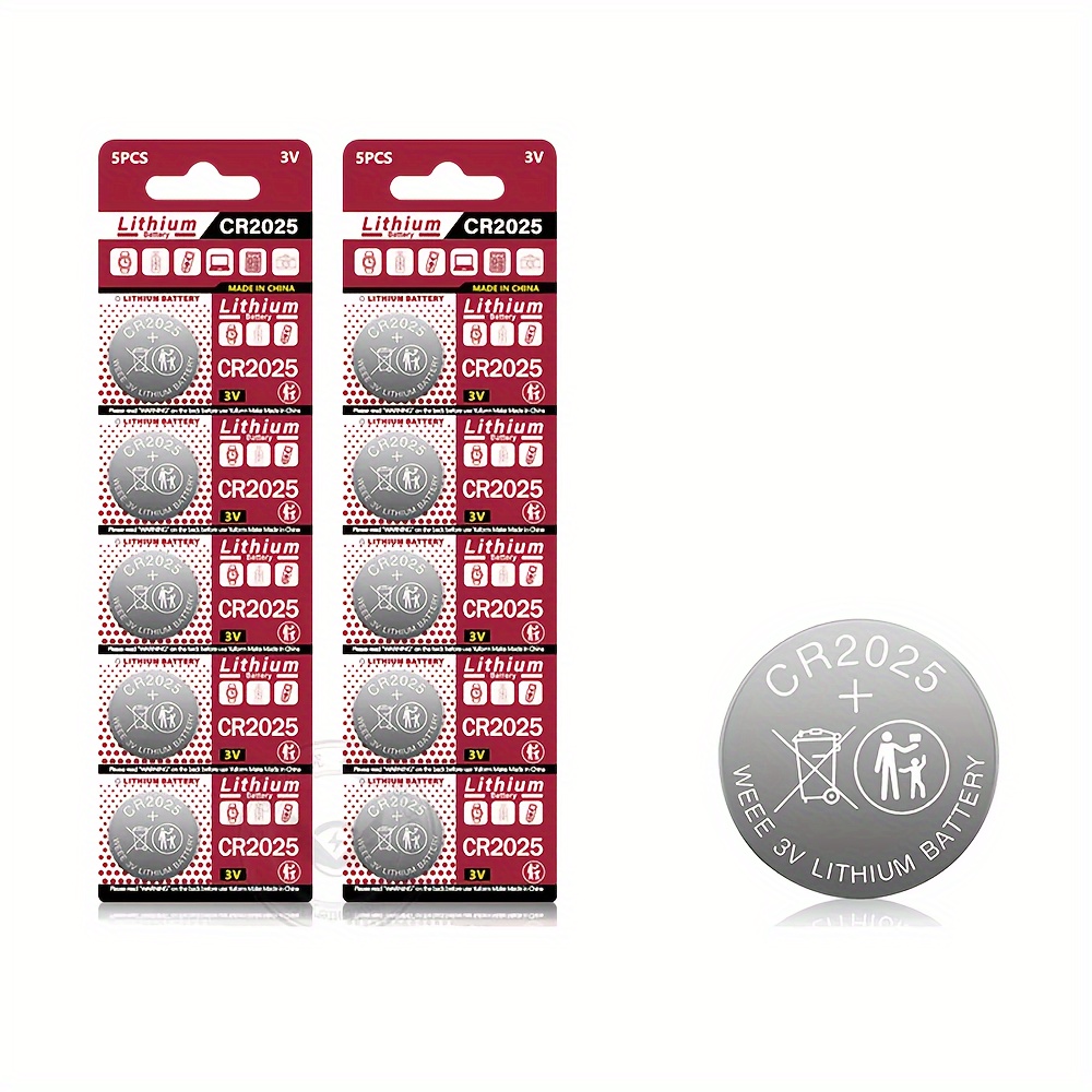 Cr2025 3v Lithium Coin Cells Button Battery Br2025 Dl2025 - Temu