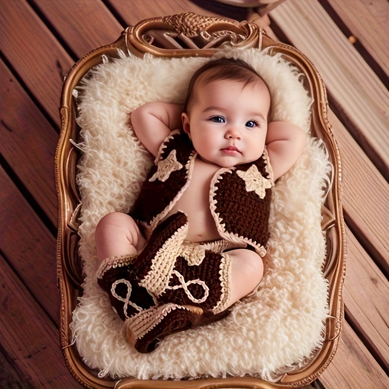 Disfraz de dinosaurio de ganchillo para recién nacido, accesorios de  fotografía hechos a mano, accesorios para bebés (1-12 meses)