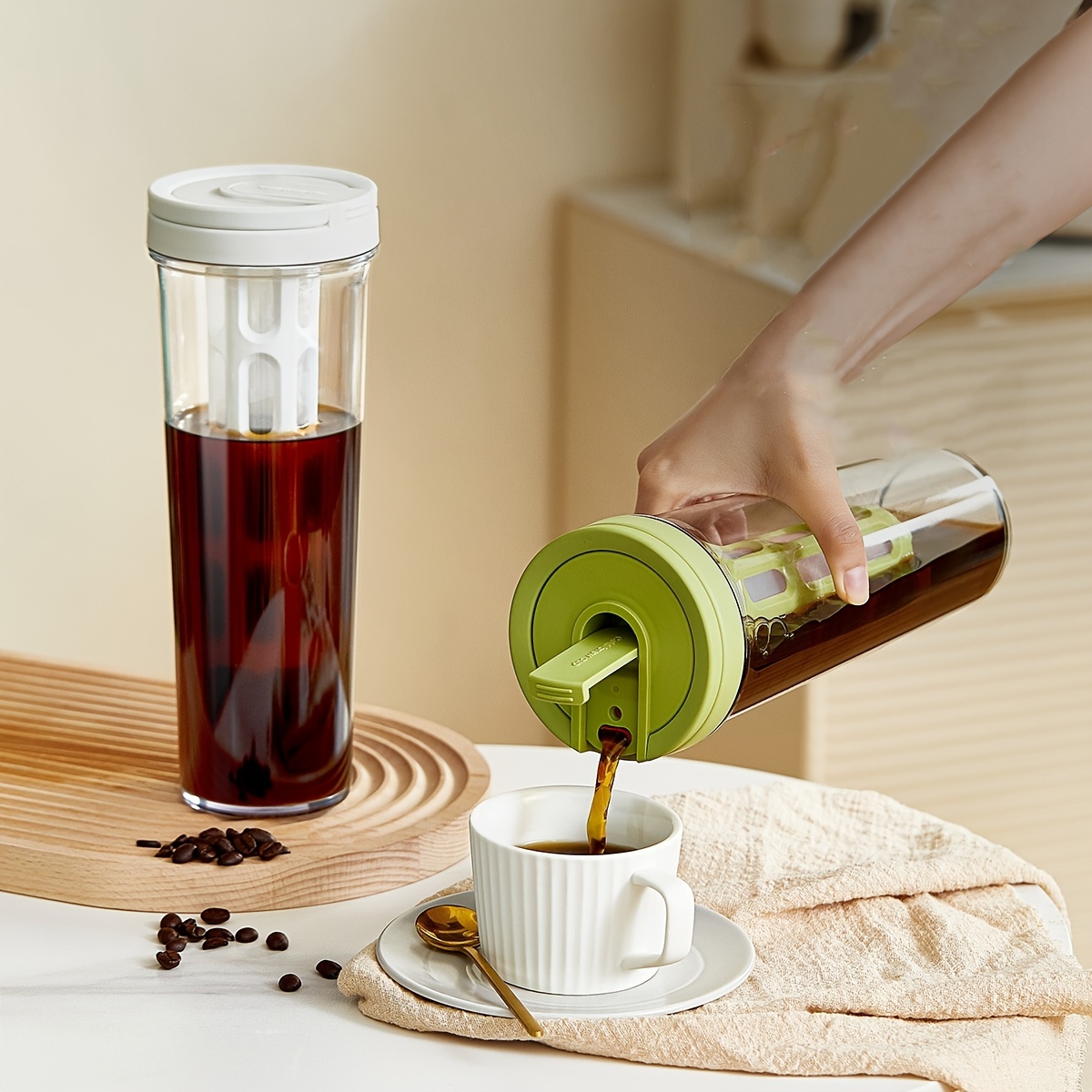 High Capacity Cold Brew Coffee Bottle With Double-layer Stainless Steel  Filter Mesh - Perfect For Fruit Tea And Coffee Lovers - - Includes Coffee  Tools And Accessories - Temu Australia