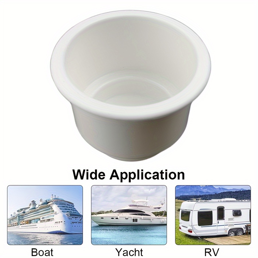 becherhalter Marine + Getränkehalter Marine RV Boat Yacht Kunststoff  Getränkehalter mit Einsatz Ablaufloch Universal(Schwarz)