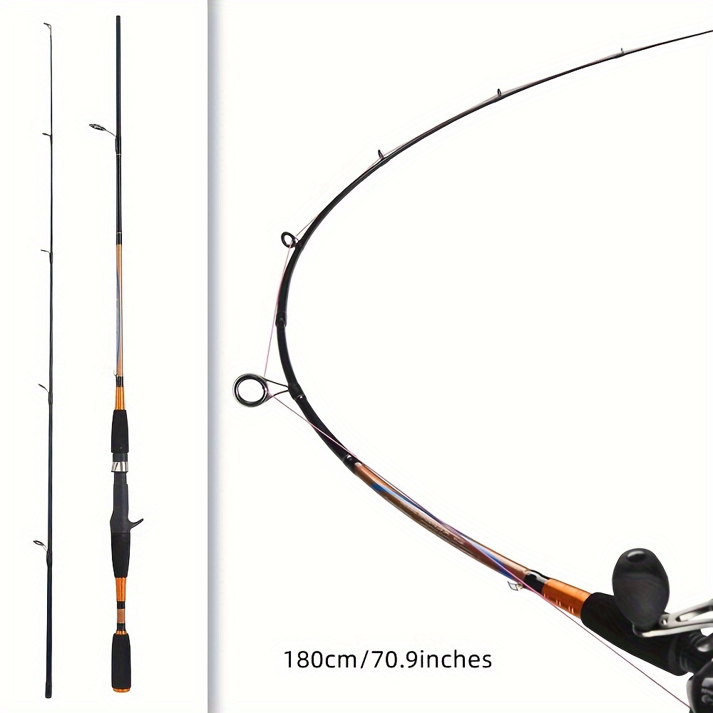 1pc 1.6/1.8m (62.99/70.87in) Casting Fishing Rod, 2 Sections Lightweight  Fishing Pol, Fishing Tackle