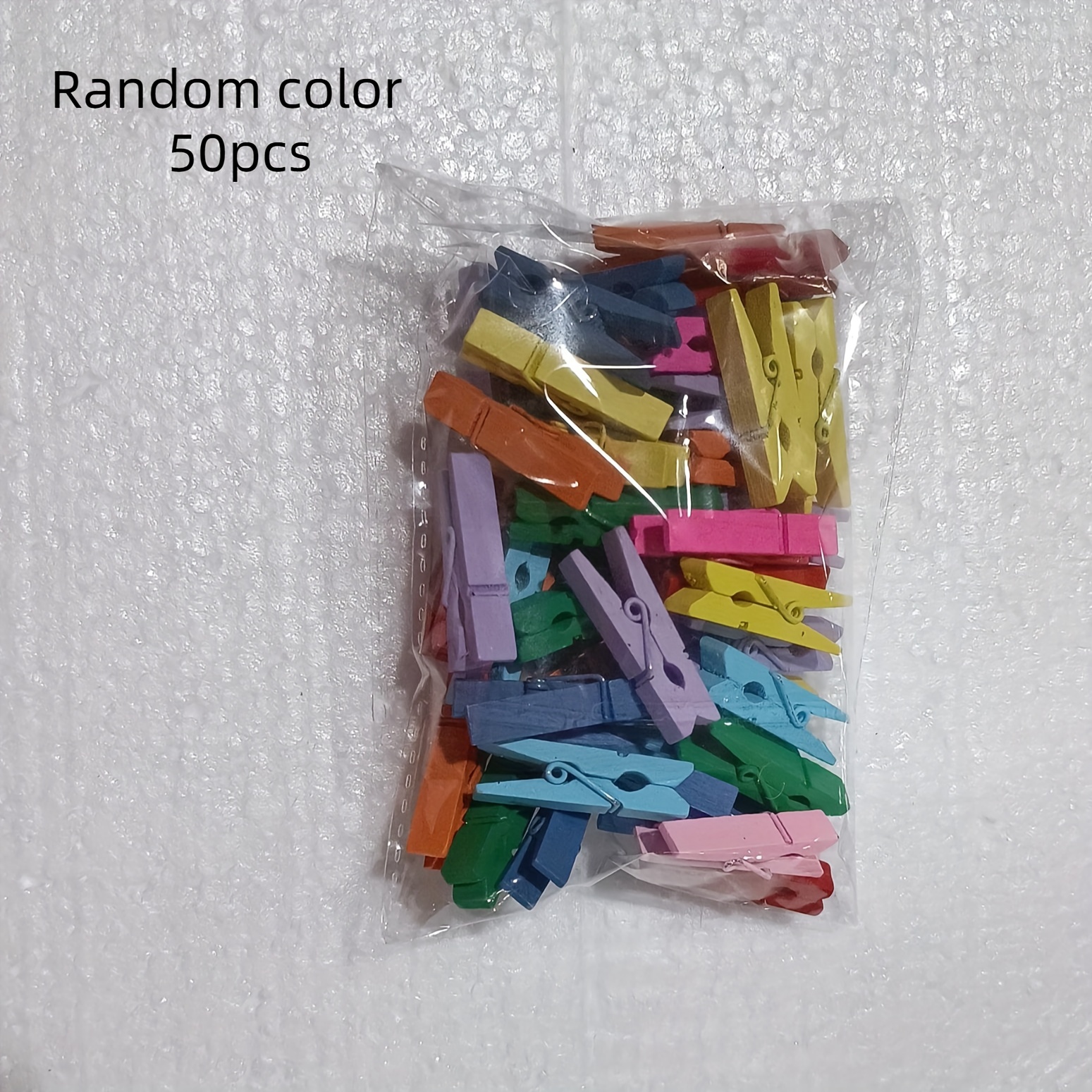 DurReus Colorful Small Clothes Pins Photos String Display with Clips Art Hanging Kit for Artwork 50pcs