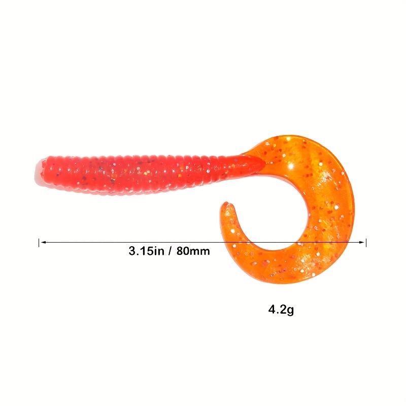 5 Pieces pack Grub Bait Plastic Soft Worm Lures Silicone - Temu