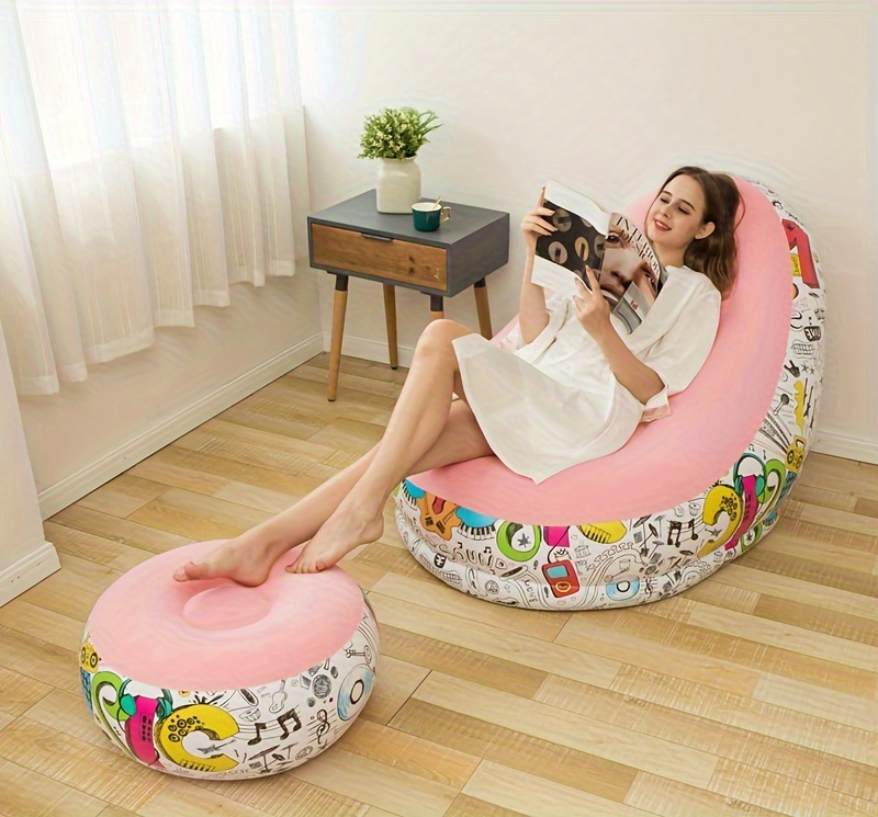 Fashionable Graffiti Inflatable Leisure Sofa Chairs Temu Philippines