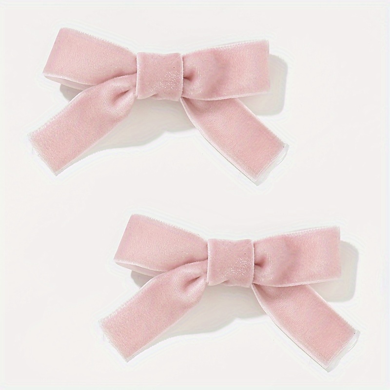 3 PCS Black, White, Pink Bow Hair Clips - Barrettes and Ribbons for Cute  Accessories