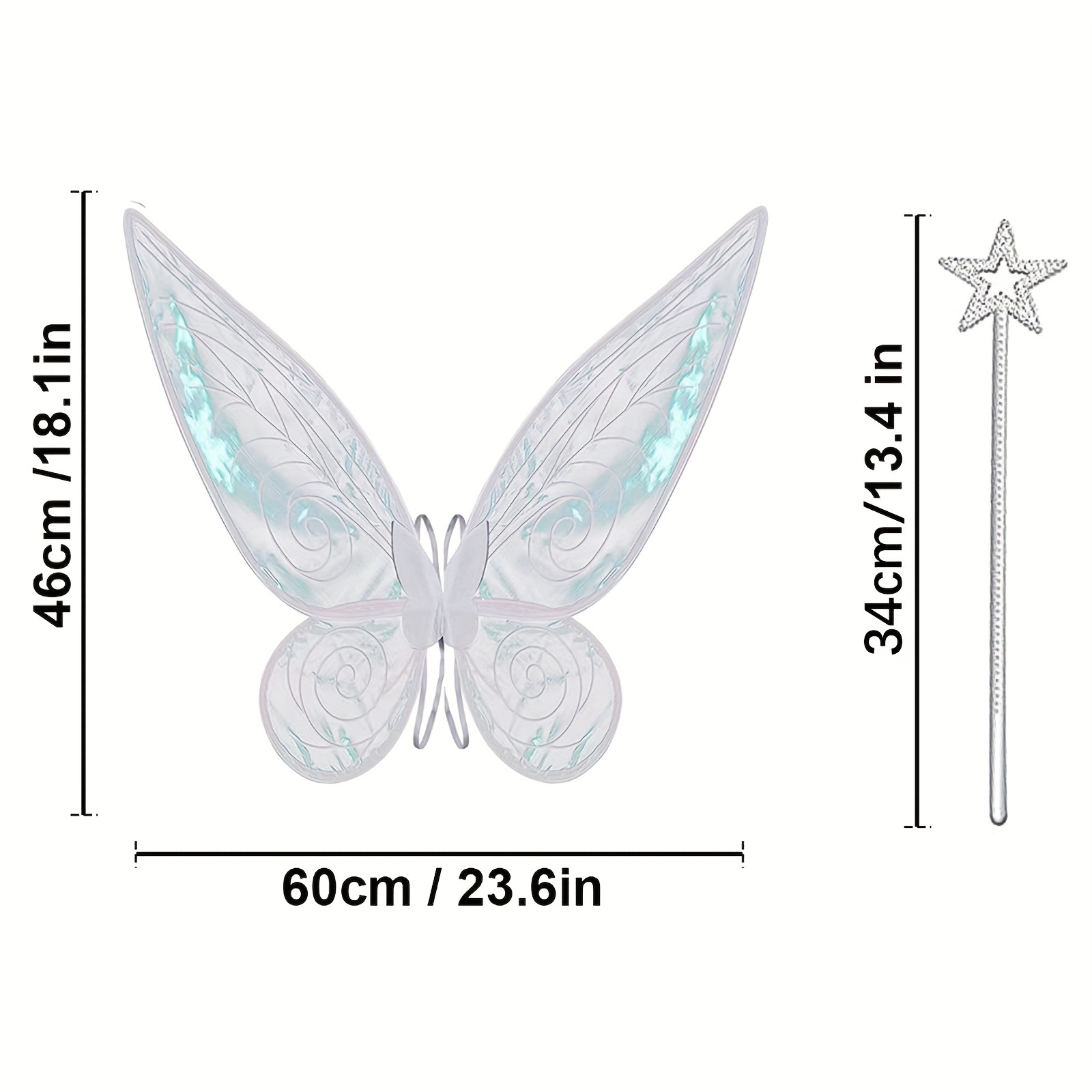 Fairy Wings Adult Light Up Butterfly Wings For Girls Sparkle Led Halloween Costume Angel Wings For Kids