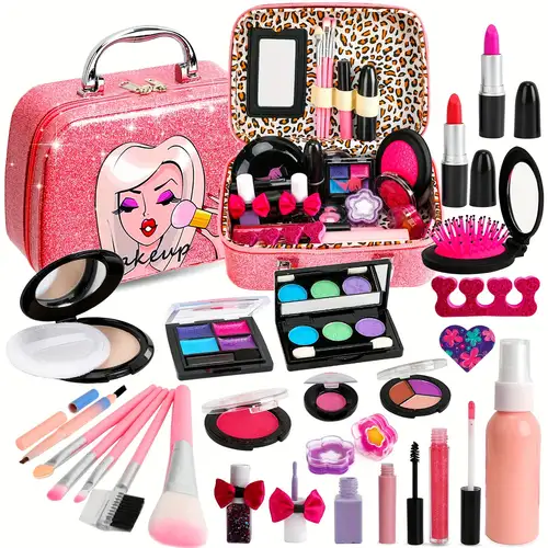 Rose Red Kids Makeup Kit Non toxic Washable And Perfect - Temu