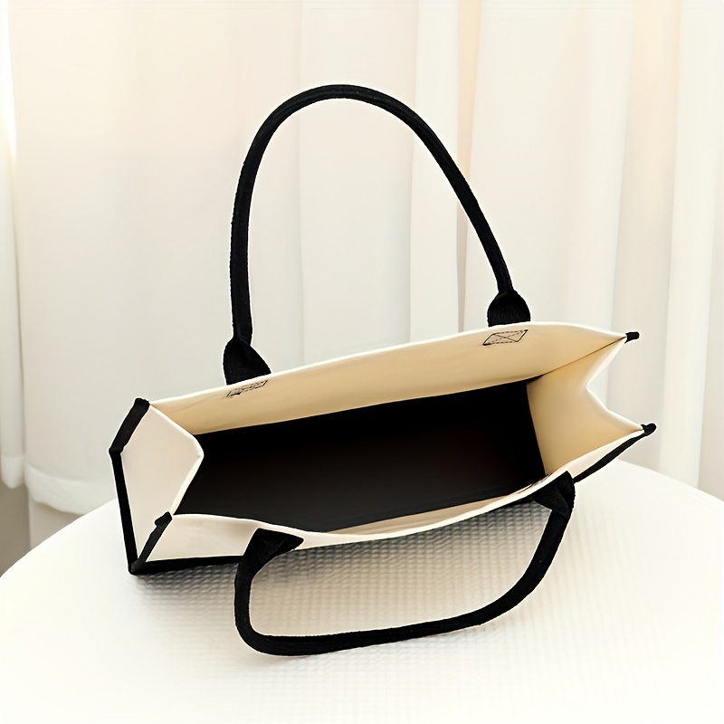 Letter Canvas Handbag Eco Friendly Bag for Beach Camping and Picnic
