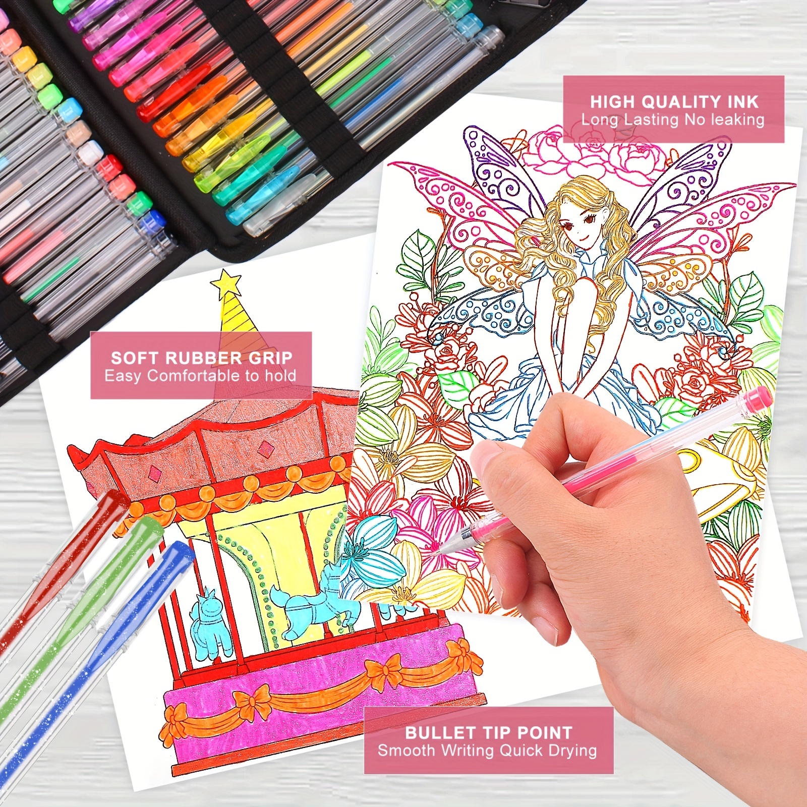 Gel Pen Set Contains 50 Gel Pens+50 Replacement Refills+1 - Temu