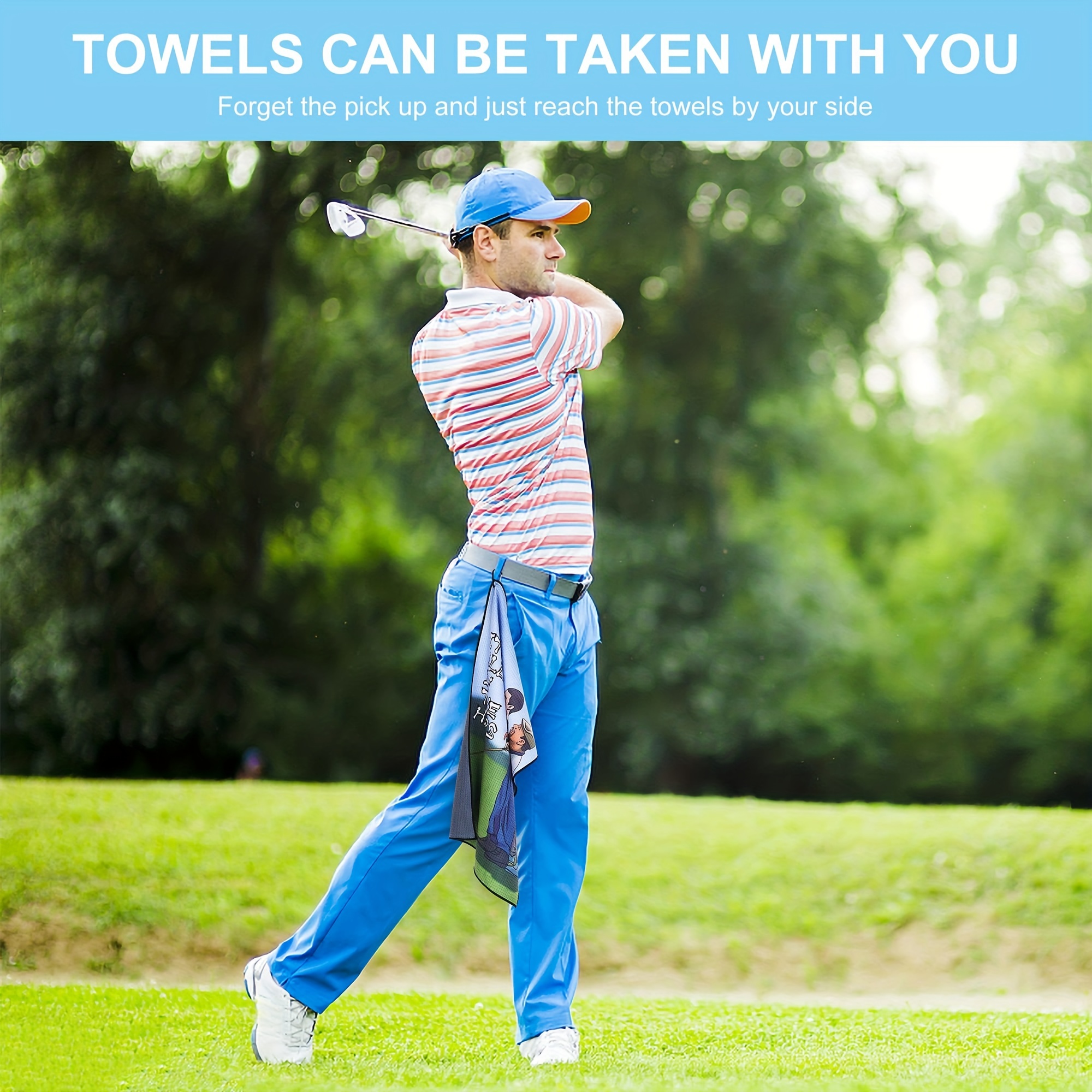 Funny Golf Towel With Carabiner Clip Golf Club Golf Bag - Temu