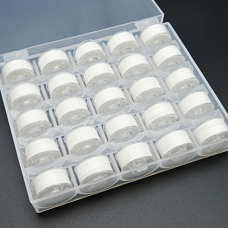 The Quilted Bear Caja de 80 hilos de bobina, caja de coser apilable de  plástico acrílico transparente de varios tamaños, ideal como almacenamiento  de