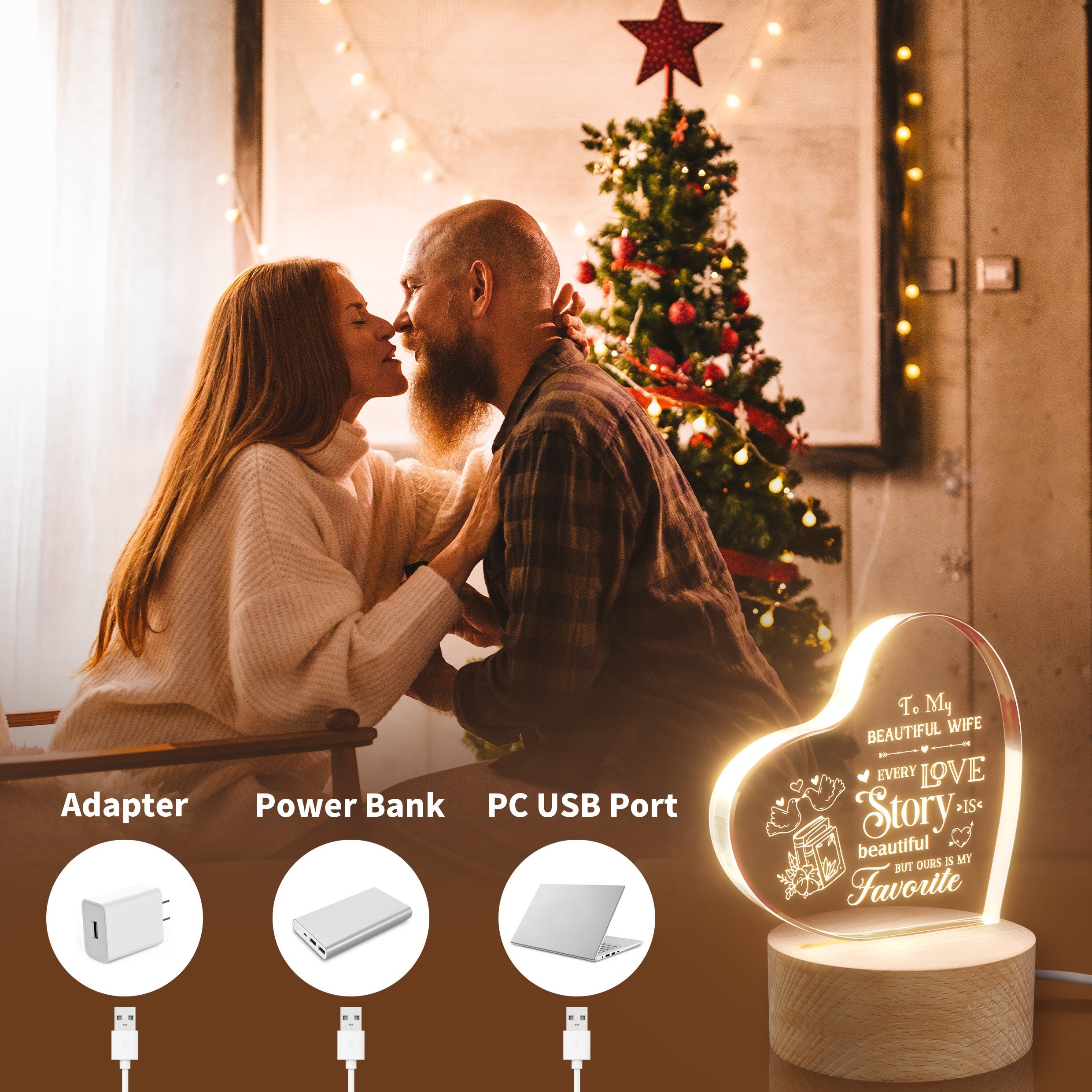  Valentines Day Gifts for Her - Personalized Night Lamp