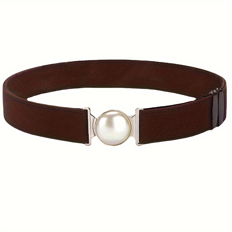 Elastic Faux Pearl Girdle Elegant White Belt Classic - Temu