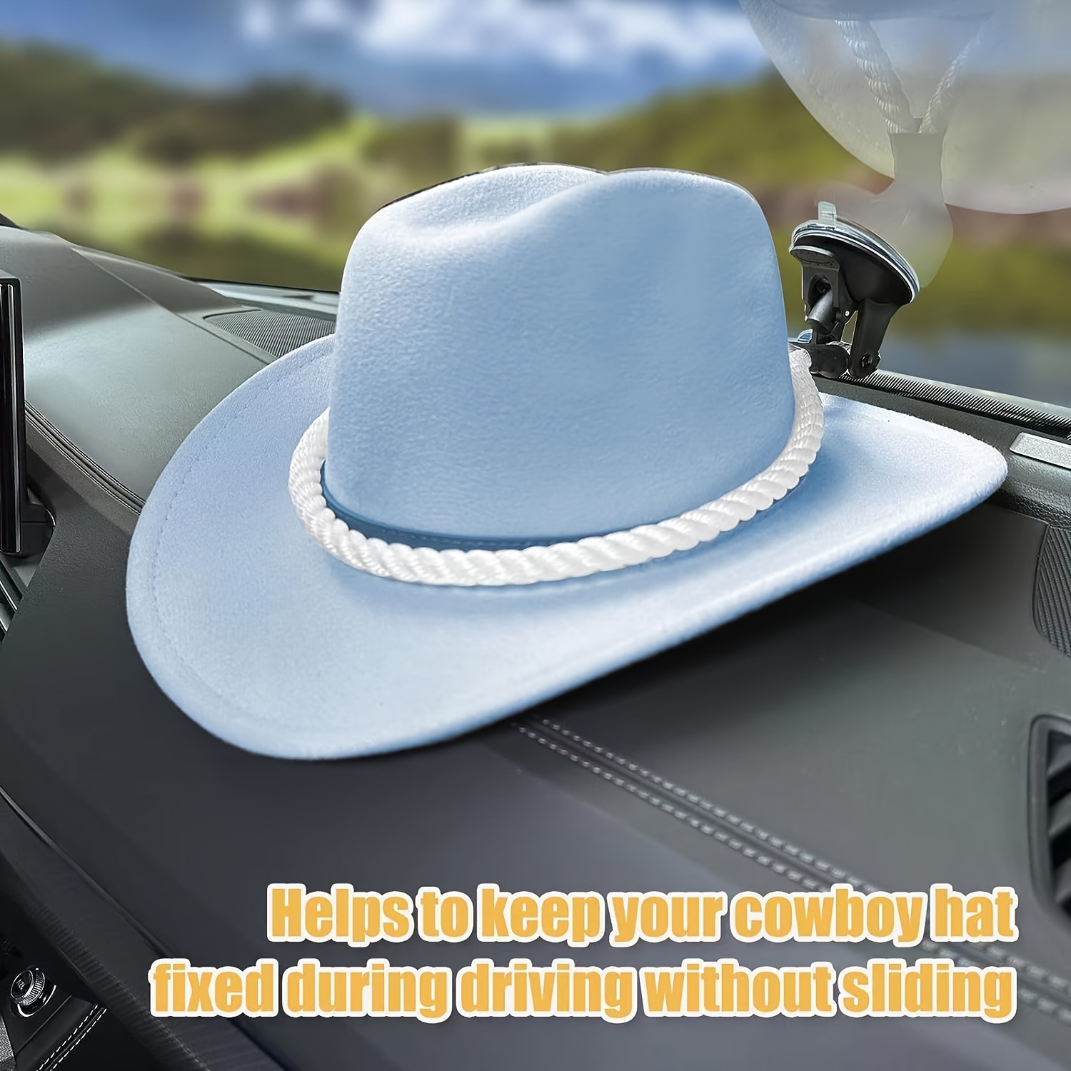 Cowboy Hat Rack Cars Suction Cup Hat Hook Hat Organizer Car - Temu
