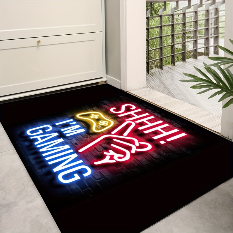 3D Gaming Area Rug Machine Washable Living Room Gamepad Carpet
