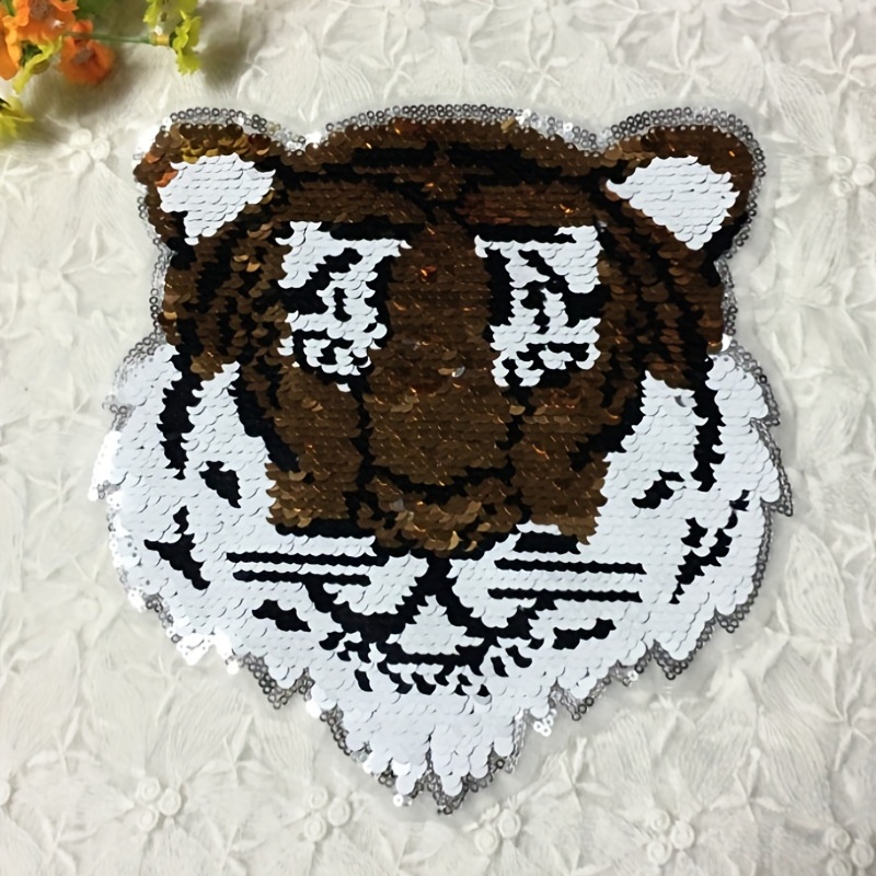 Logo Customized Sequin Clothes Patches Iron on Embroidered Sequin