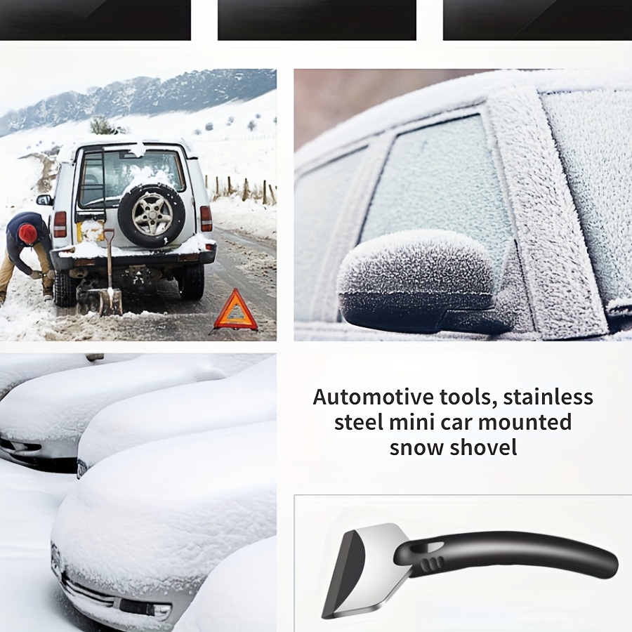 HARTI Auto-Schneeschieber, Auto-Schneeschaufel Windschutzscheibenbürste  Auto-Eiskratzer Fenster Tragbar Anti-Rutsch-Griff Frostentfernung Werkzeug  Für