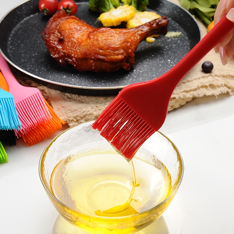 2pcs Baking Cooking Flexible Silicone Brushes Heat Resistant Baking  Barbecue Utensils Green