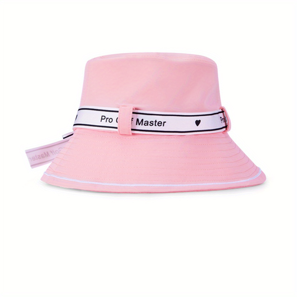 Women's Sun Protection Golf Hat with Bow Strap and Sweat-Absorbing Inner Lining