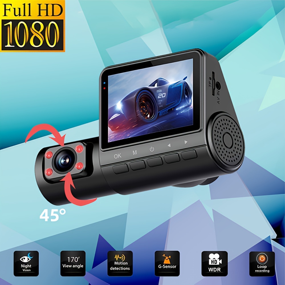 ADDKEY Cámara Dual Dash Cam Full HD 1080P Delantera y Trasera, Visión  Nocturna HD, Grabadora de Conducción con Lente de Ángulo Amplio Cámara Dvr  para