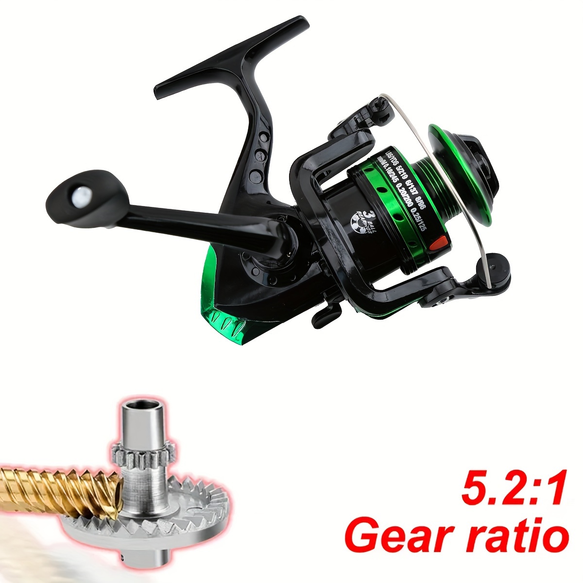 Spinning Fishing Reel 5.2:1 Gear Ratio Plastic Reel Casting - Temu