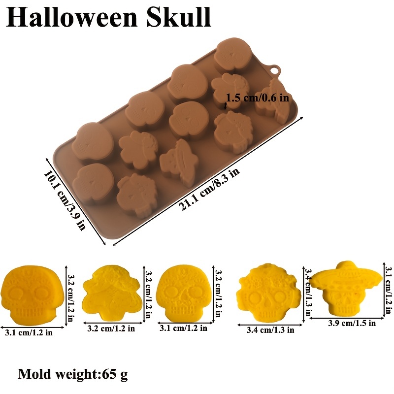 1pc Silicone Chocolate Molds Diy Halloween Pumpkin Cake Decor Baking Mold