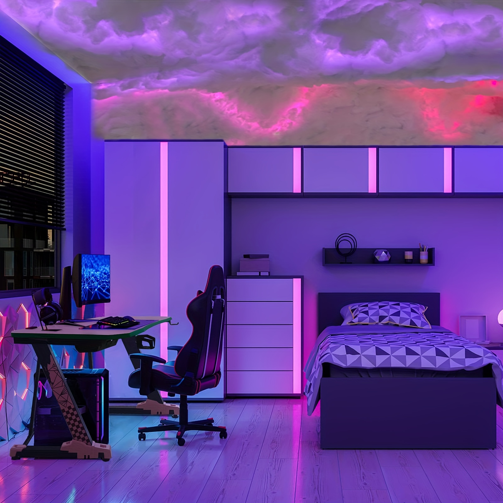 Thunder Cloud Light Led Smart Night Light RGB Cloud Wall Lamp Cool Creative  Cloud Light Atmosphere Light For Party Festival Lamp