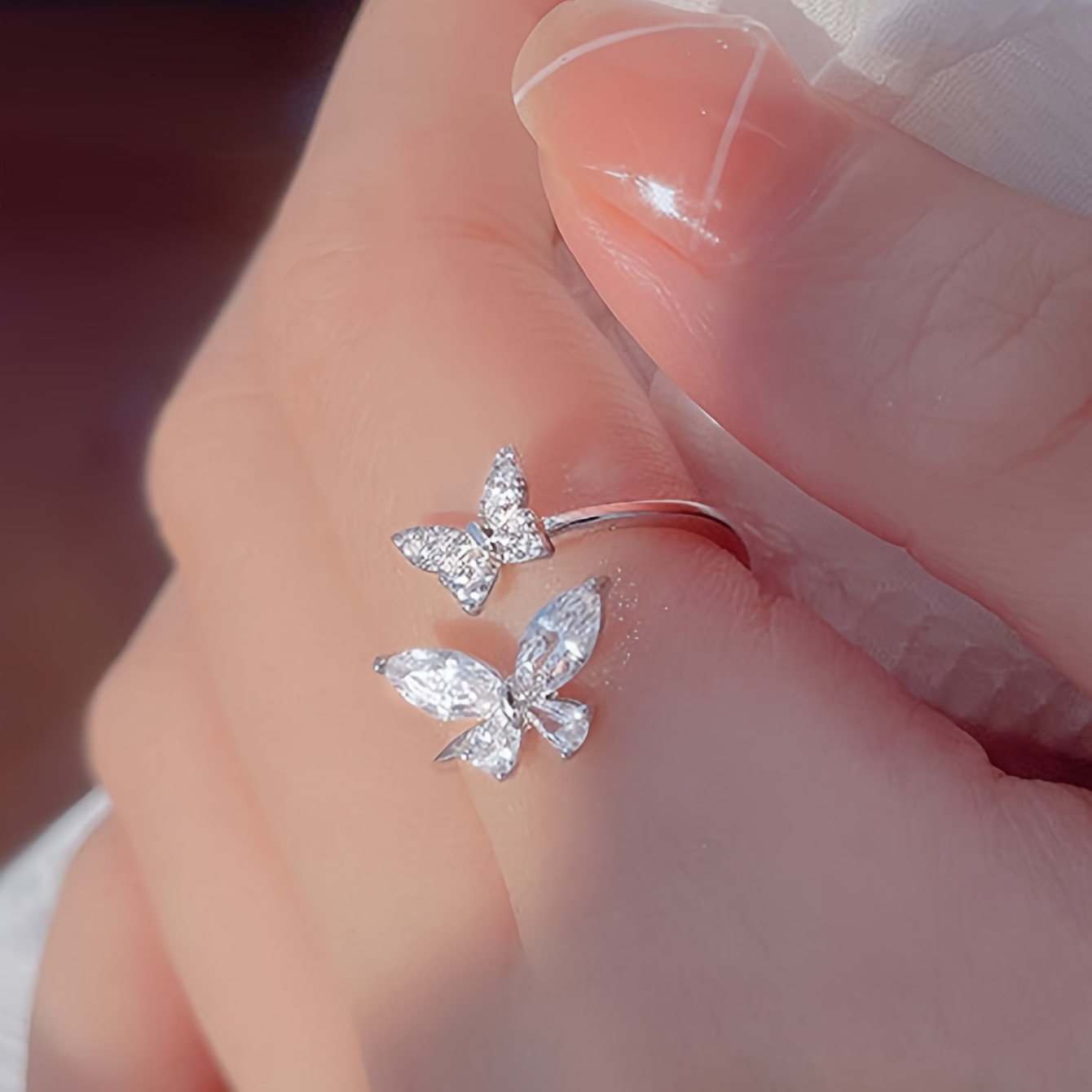 Coquette Style Stacking Rings Trendy Butterfly / Heart / - Temu Italy