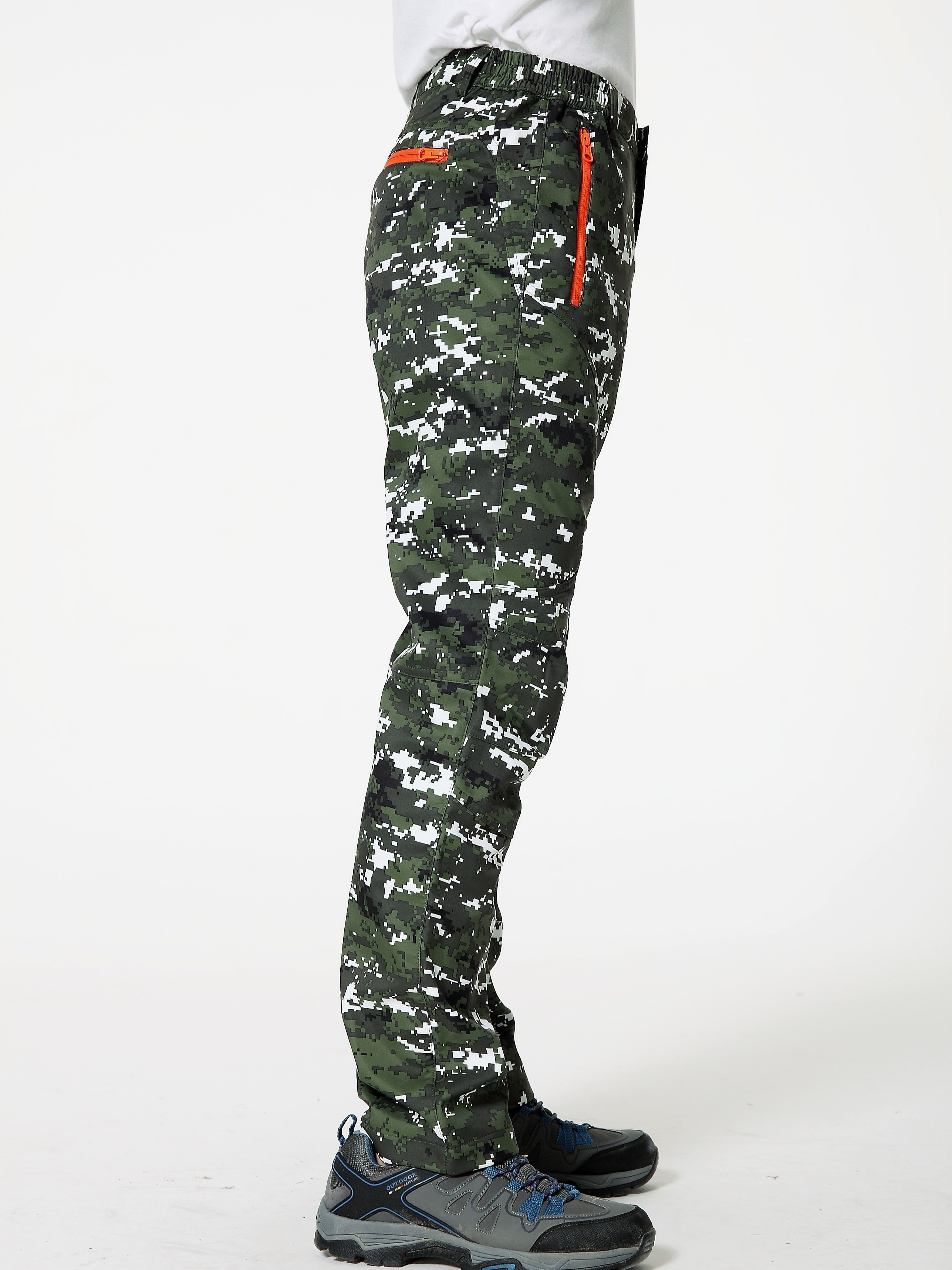 Black Camo Zipper Pant