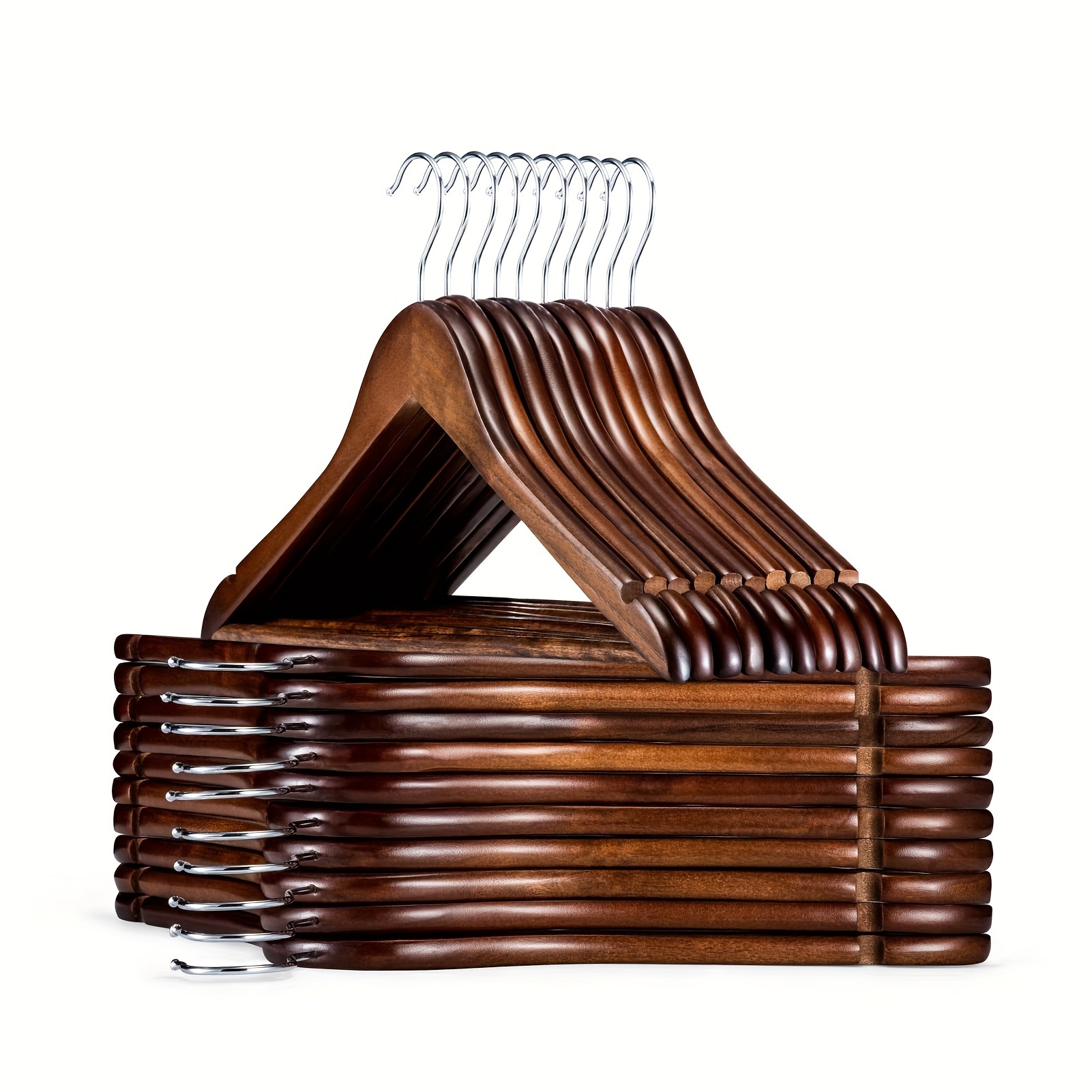 Non-slip Wooden Clothes Hangers Withe Grooves, Solid Wood Drying Rack For  Wardrobes, Bedrooms, Clothing Stores, Anti-deformation Traceless Standard  Hangers, Household Space Saving Storage Organizer For Bedroom, Bathroom,  Closet, Wardrobe, Home - Temu