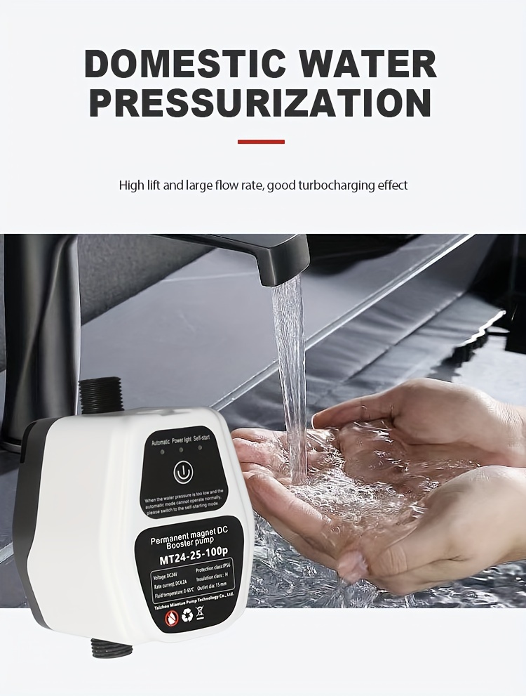 Portable Water Booster Household Pressure Pump Dc24v - Temu