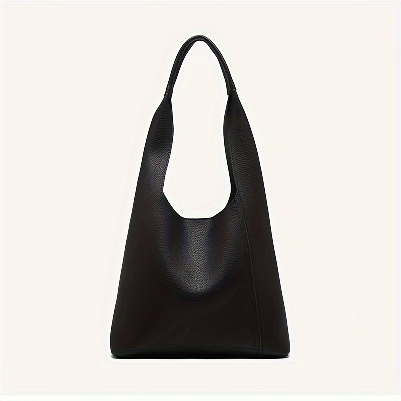 Trendy Solid Color Tote Bag Women Minimalist Shoulder Bag - Temu Canada