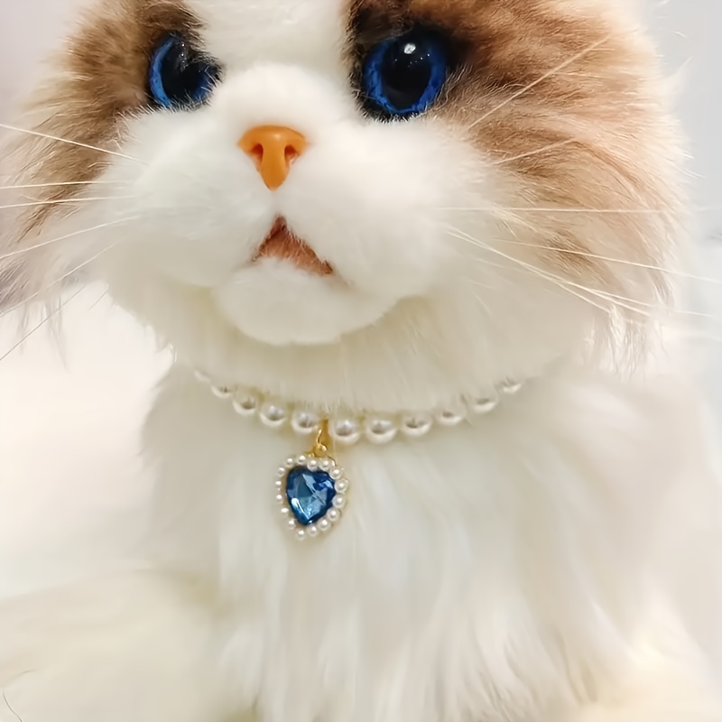 Artificial Pearl Dog Cat Necklaces, Small Dogs Cats Collar With Crystal Love  Pendant, Pet Puppy Dog Necklace, Adjustable Dog Jewelry For Pet Small Girls  Cats - Temu