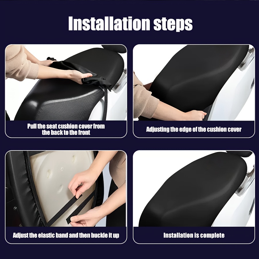 Motorcycle Full Leather Waterproof Seat Cushion Rear Seat Cushion