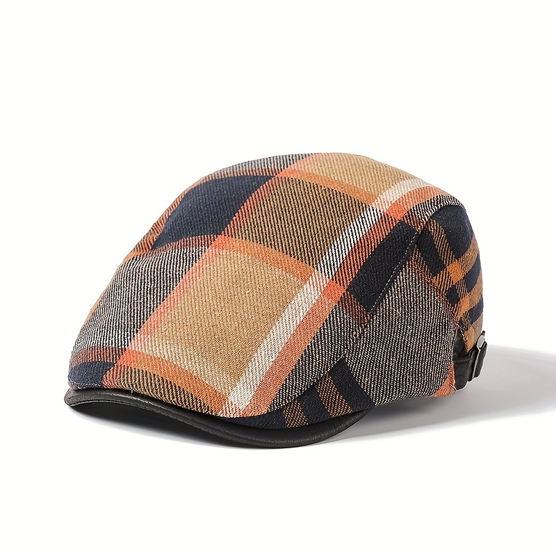 Gorra A Cuadros Retro Para Hombre Y Mujer Gorro Unisex - Temu