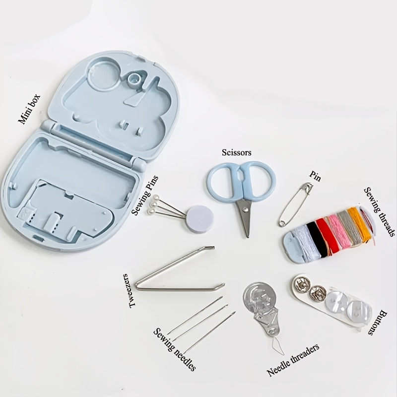 Mini Sewing Box Portable Small Sewing Kit Mini Scissors - Temu