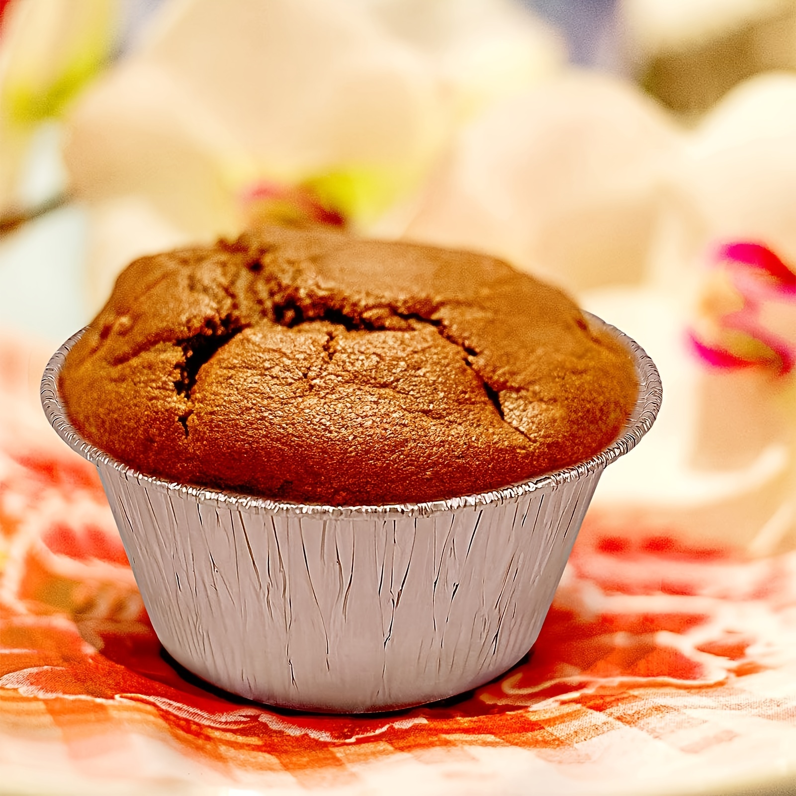 Round Ramekins Muffin Cups, Tin Foil Cupcake Pans, Disposable