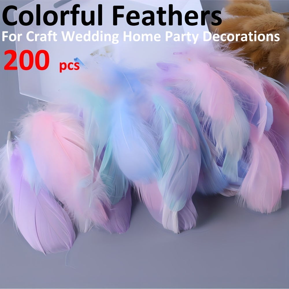 100pcs Colorful Feathers For Crafting Spotted Craft Feathers Pastel Feather  Natural Speckled Feathers