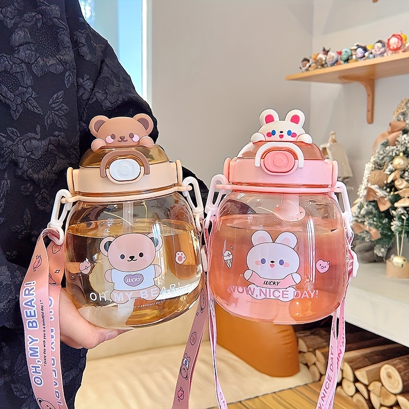 1PC Adorable Cartoon Kids' Sippy Cup - Leak Proof, Portable Water