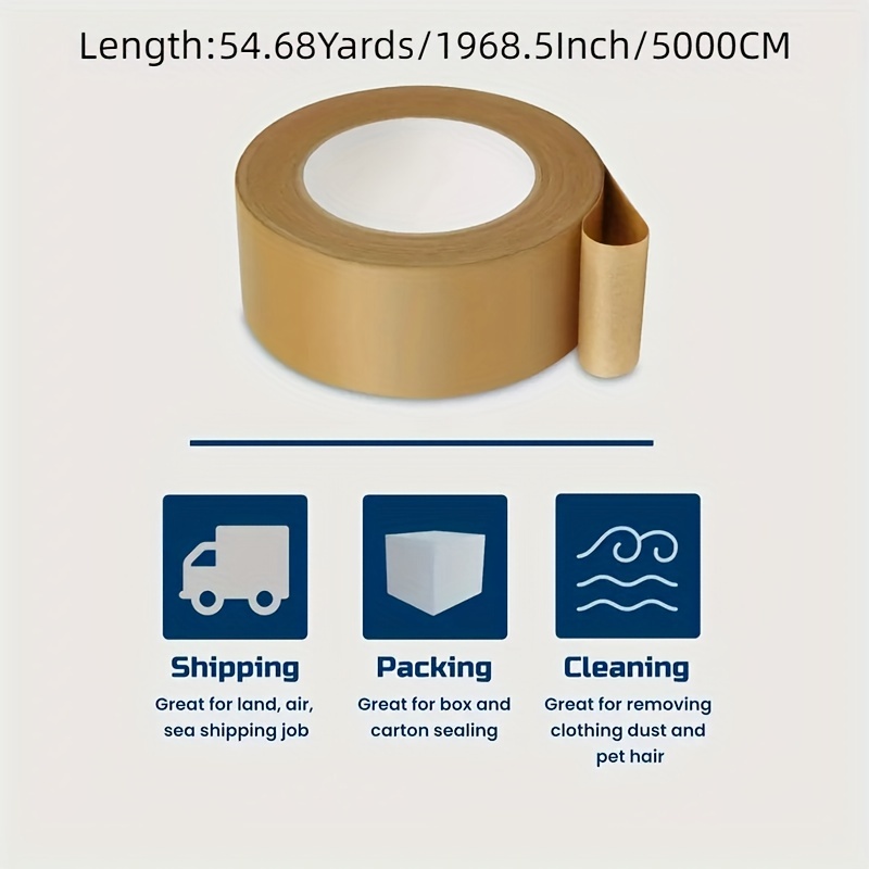 Ruban adhésif d'emballage en papier, largeur 50 mm, marron (rouleau de 50  m)
