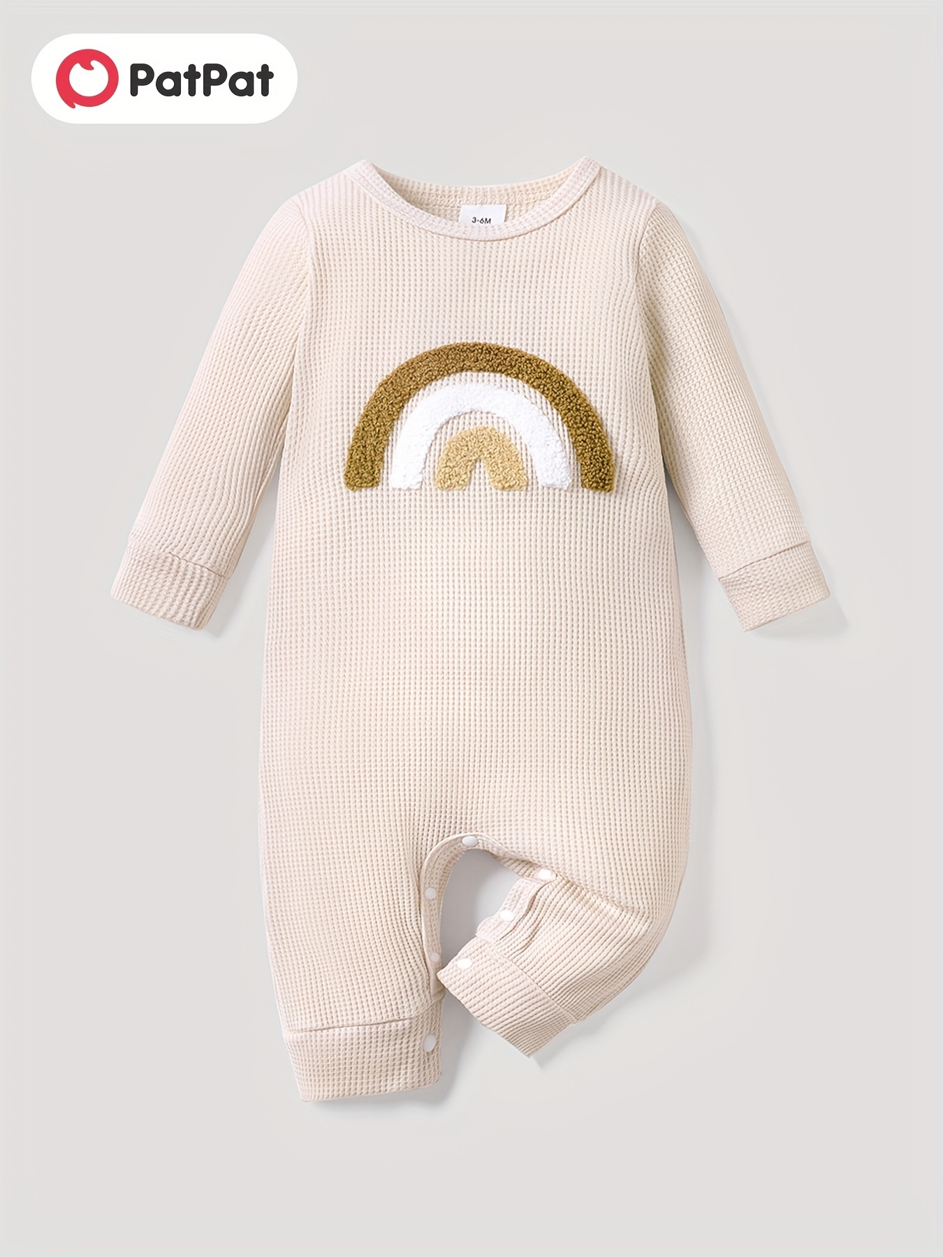 Baby Boy/Girl Long-sleeve Colorblock Textured Button Front Hooded Jumpsuit