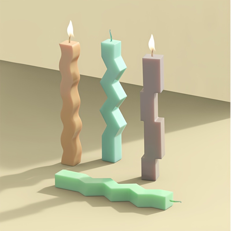 Wavy Long Strip Shape Candle Silicone Molds For Candle - Temu