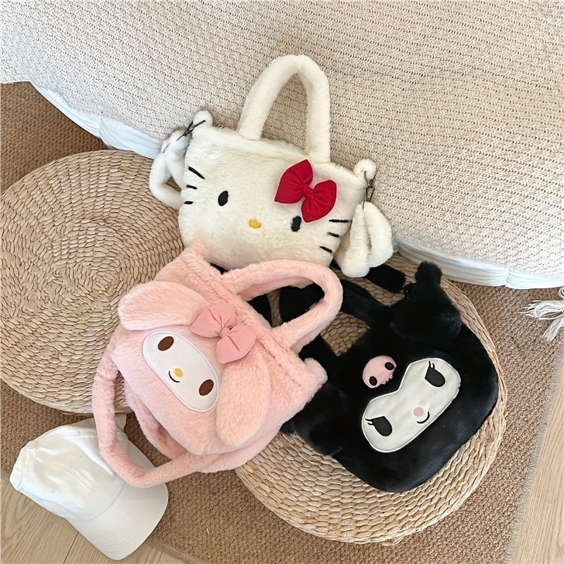Hello Kitty Y2k Kuromi Plush Bags Melody Shoulder Bag Handbag Tote  Crossbody Bags Women Girl Student Birthday Kawaii Cartoon Cute Gift New  Storage Bag Shopping Stuffed Toys - Toys & Games - Temu